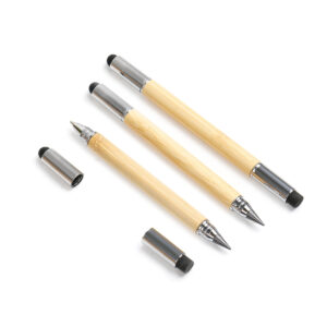 Custom Logo Double Head Wood Stylus - Touch Screen Pens