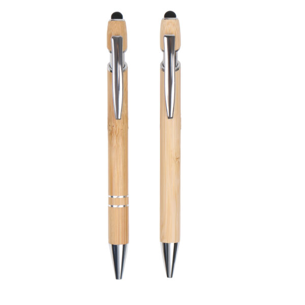 Eco Retractable Bamboo Ballpen w/ Custom Logo