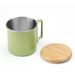 Outdoor Camping Cup - Aluminum Alloy, Foldable Handle