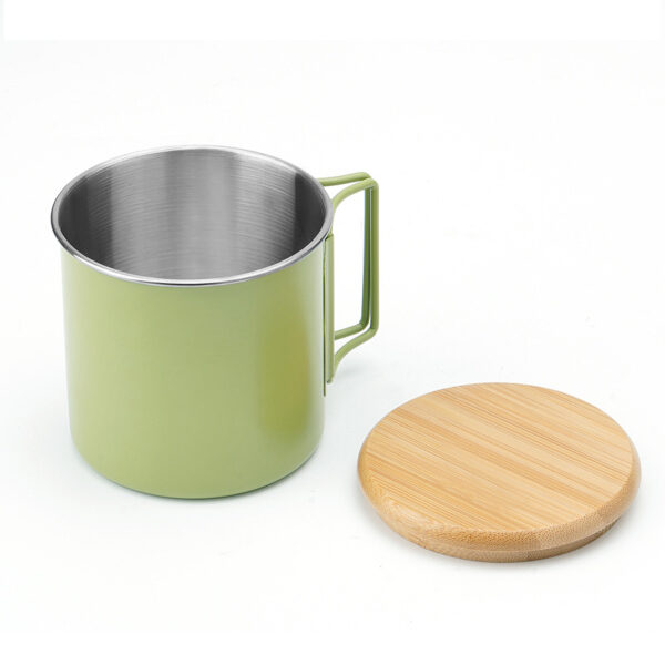 Outdoor Camping Cup - Aluminum Alloy, Foldable Handle