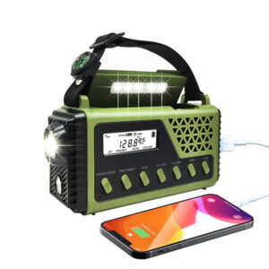 Camping Solar Dynamo Radio - FM, Weather Alert, Torch, Rechargeable