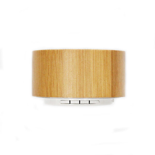 Mini Bluetooth Speaker - LED Light, Bamboo, Custom Logo - Image 3