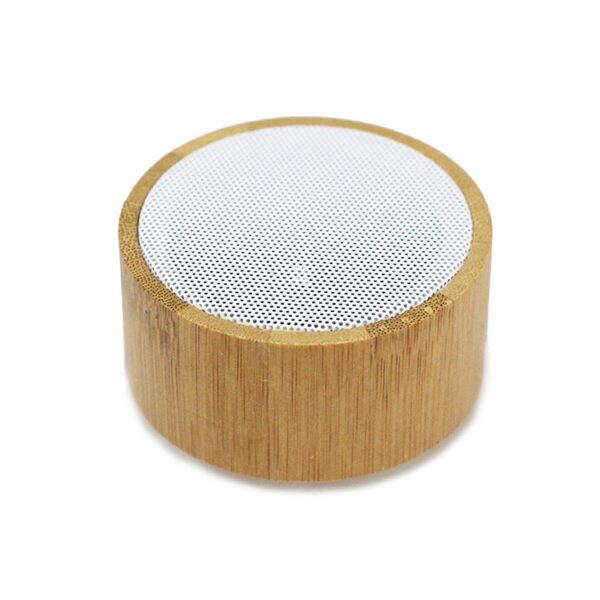 Mini Bluetooth Speaker - LED Light, Bamboo, Custom Logo - Image 2