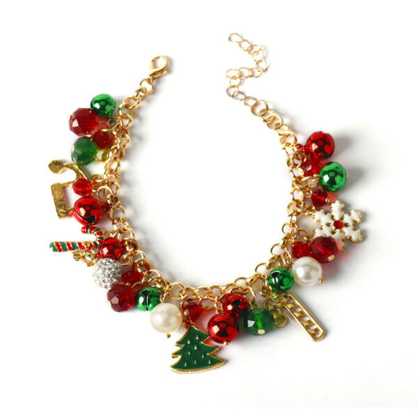Christmas Bracelet - Diamond Charms, Snowflake, Elk, Alloy Gift