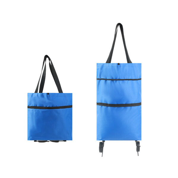 Portable Foldable Food Organizer Bag - Polyester, Wheels, Camping