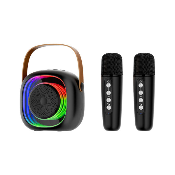Portable Mini Karaoke Machine - RGB Speaker, Wireless Mic