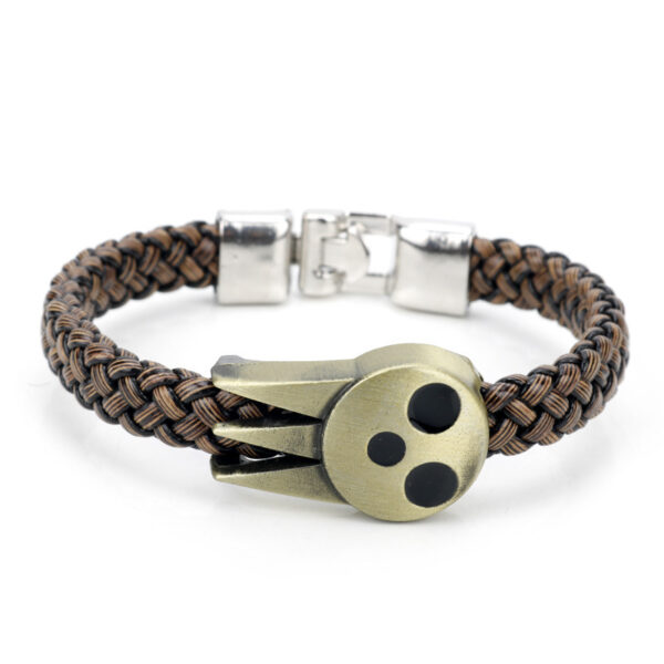 Handmade Double Heart Bracelet - Woven Rope, Leather, Couples - Image 3