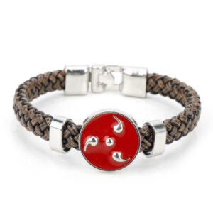 Handmade Double Heart Bracelet - Woven Rope, Leather, Couples