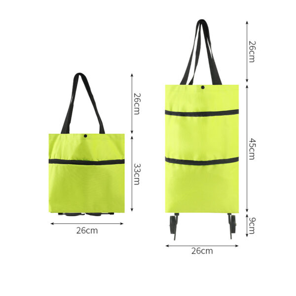 Portable Foldable Food Organizer Bag - Polyester, Wheels, Camping - Image 2