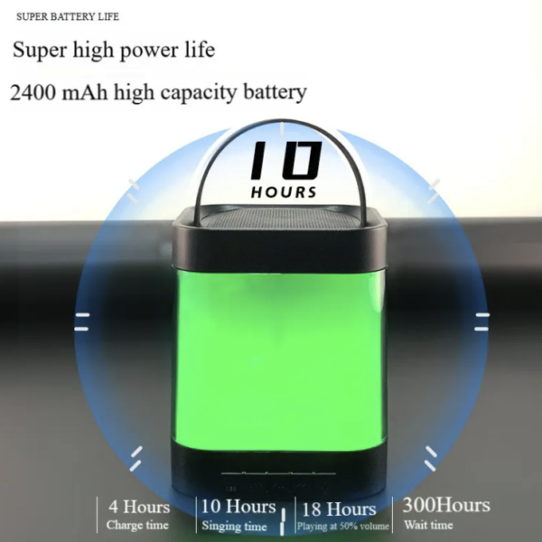 Heavy Subwoofer Bluetooth Speaker with Mic & Light - Smart Home Audio - Image 3