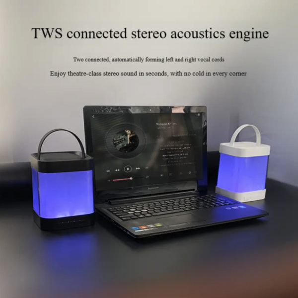 Heavy Subwoofer Bluetooth Speaker with Mic & Light - Smart Home Audio - Image 4