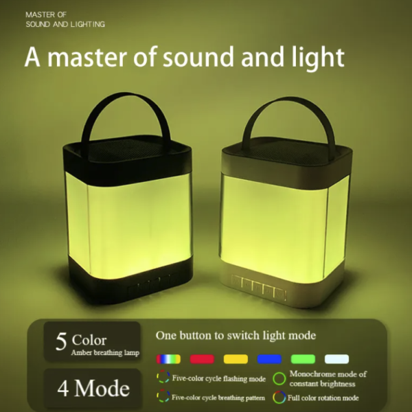 Heavy Subwoofer Bluetooth Speaker with Mic & Light - Smart Home Audio - Image 5